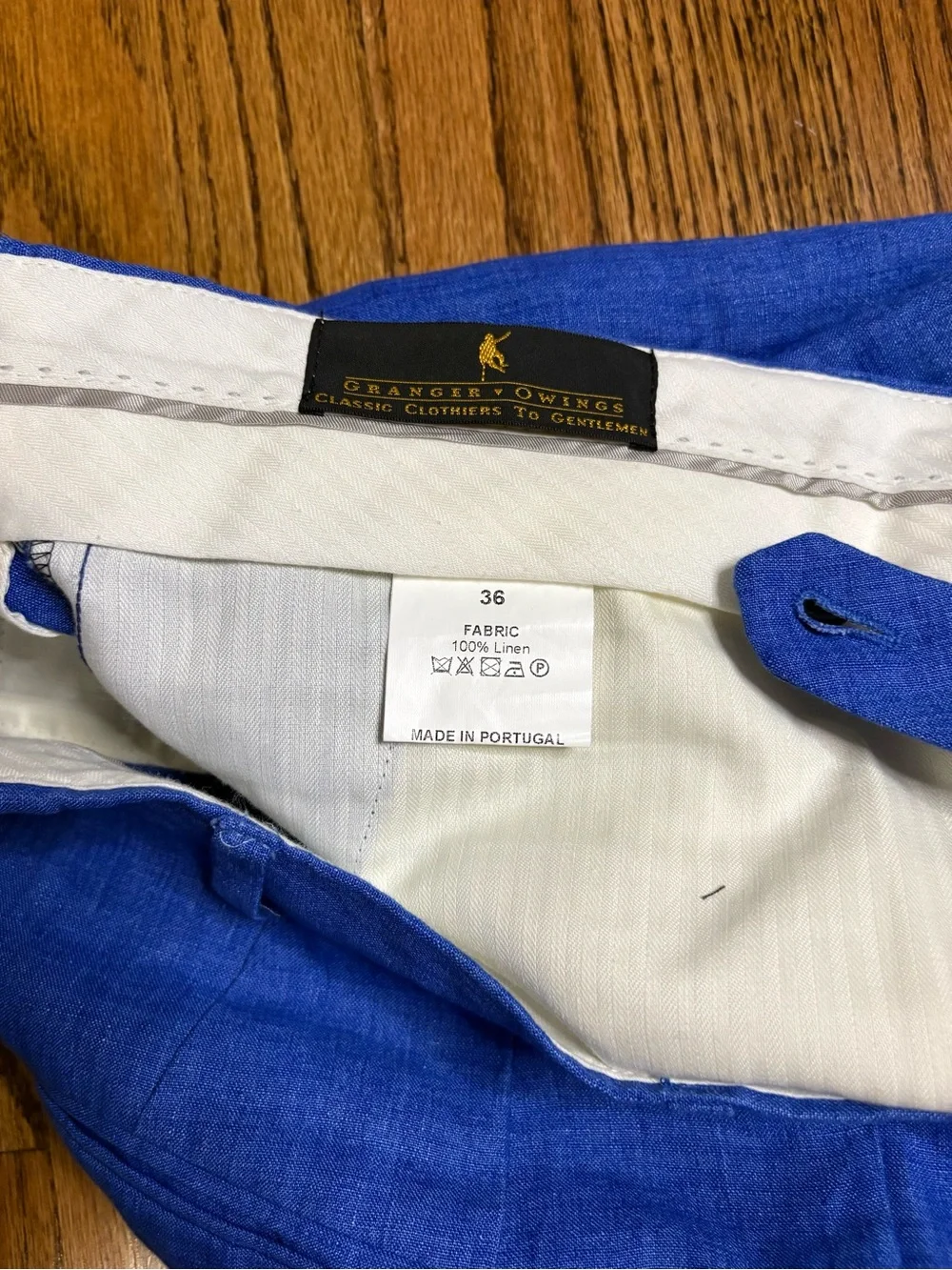 Men's Slim Tailored Blue Dress Pants
